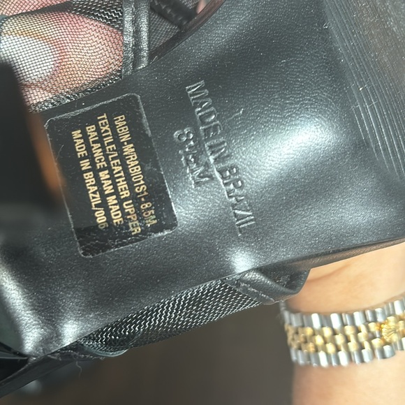 Steve Madden black mesh thong heels - Picture 4 of 4